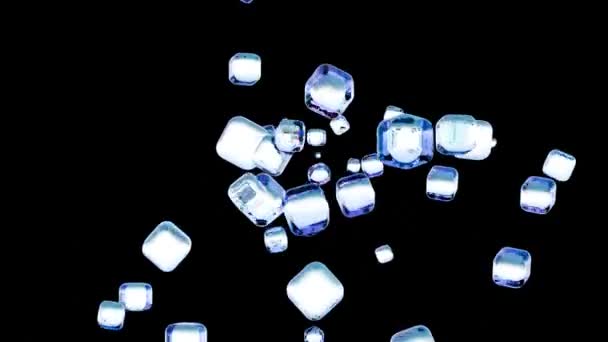 Crystal Clarity Μια Συστάδα Υαλώδους Γεωμετρικής — Αρχείο Βίντεο