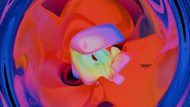 Kaleidoscopic Rhapsody Colorful Dance Imaginative Forms — Stock Video