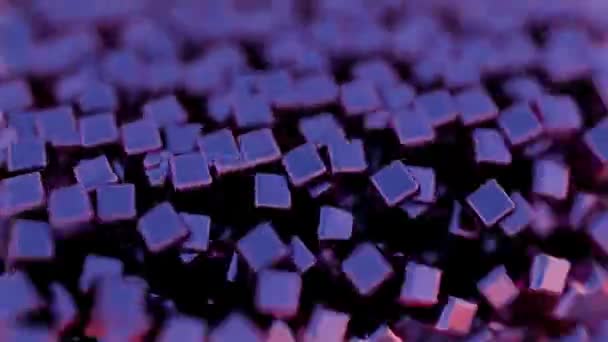 Текстурированная Экспансия Исследование Фиолетовой Геометрии — стоковое видео