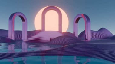 Majestic Gateway: Alacakaranlık Dalgaları Arasındaki Kemerlerin Geçidi