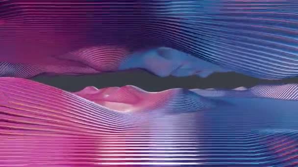 Vibrant Waves Симфония Полосатых Ритмов — стоковое видео