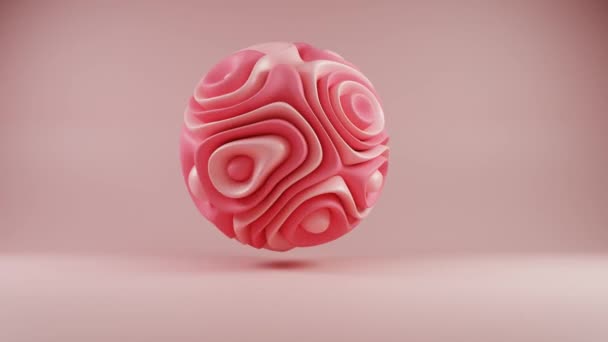 花瓣球 松软粉色的雕塑花 — 图库视频影像