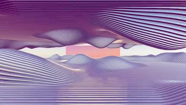 シルクの砂漠の運命 暖かいトーンの抽象的なリップル — ストック動画