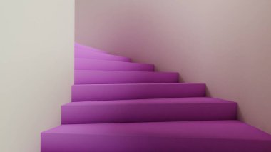 Soyut Pastel Merdiveni: Gerçeküstü Mimari Sarmal