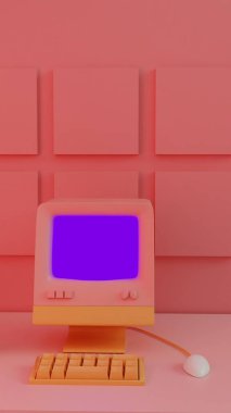 Tek Renkli Zarafet: Retro Twist 'li Mercan Çalışma İstasyonu