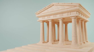 Şeftali Partenon: Pastel 'de Klasik Uyanış