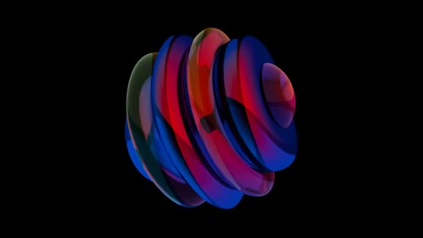 Neon Flux Abstracte Werveling Van Lichtgevende Kleuren — Stockvideo