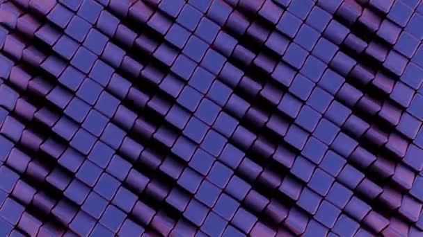 Purple Pixel Perfection Una Matriz Geométrica Sin Costuras — Vídeo de stock