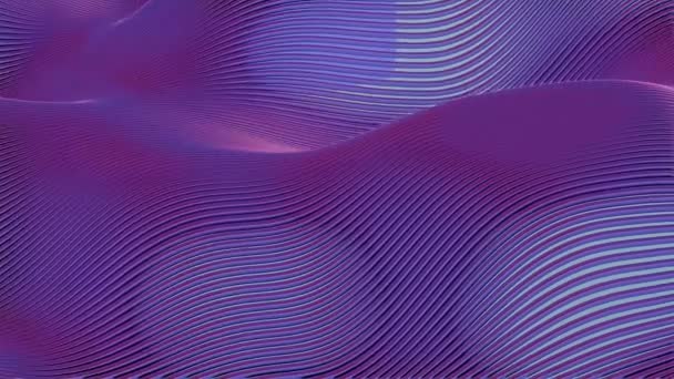 Фиолетовые Ритмы Симфония Линии Света — стоковое видео
