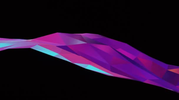 Flujo Cristal Interestelar Una Odisea Digital Luminiscencia Geométrica — Vídeos de Stock