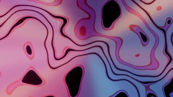 Psychedelic Contours Wandering Colorful Topography — Video