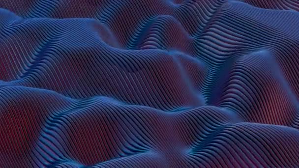 紫水晶浪花 华丽的条纹优雅之海 — 图库视频影像