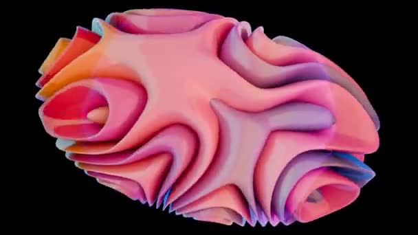 Candy Swirls Delicate Twirl Pastel Waves — Stock Video