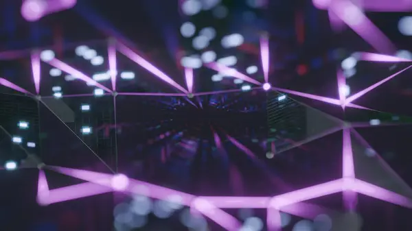 Neon Matrix Een Digitale Odyssee Luminous Virtual Abyss — Stockfoto