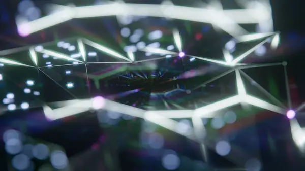 Neon Matrix Een Digitale Odyssee Luminous Virtual Abyss — Stockfoto