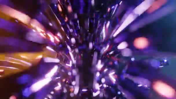 Спектральная Скорость Гиперпространственный Туннель Преломлённого Света Цвета — стоковое видео