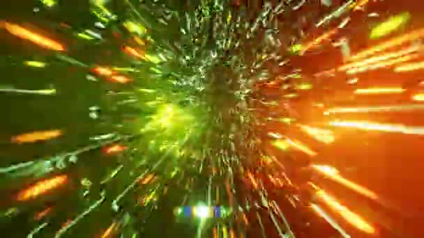Emerald Burst Podróż Dużą Prędkością Przez Pryzmat Światła — Wideo stockowe