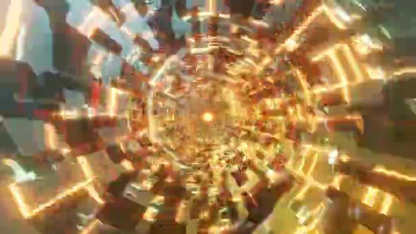 Supernowa Cyfrowa Spektakularna Podróż Przez Datastream Vortex — Wideo stockowe