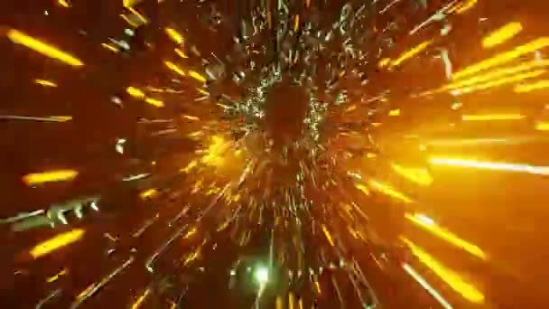 翡翠爆裂 通过棱镜的高速旅程 — 图库视频影像