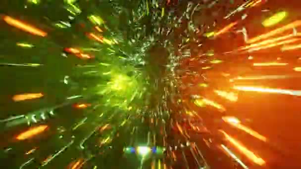 Emerald Burst Höghastighets Resa Genom Ett Prisma Ljus — Stockvideo