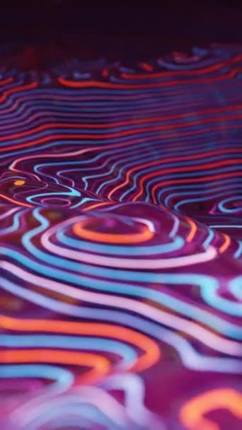 数字波纹 环状带的催眠流 — 图库视频影像