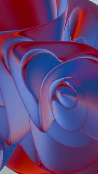 蓝宝石漩涡 深蓝色与深红色波纹的迷人混合物 — 图库视频影像
