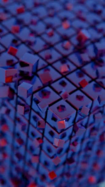 Ruby Resonance Sebuah Gugusan Kristal Yang Mempesona Refleksi — Stok Video