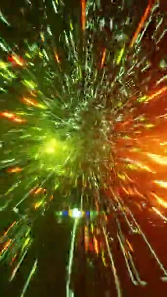 Explosión Esmeralda Viaje Alta Velocidad Través Prisma Luz — Vídeos de Stock