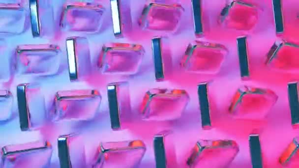 Ressonância Rubi Agrupamento Deslumbrante Reflexões Cristalinas — Vídeo de Stock