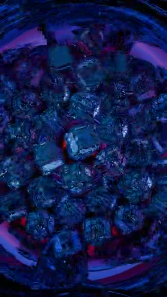 Ruby Resonance Dazzling Cluster Crystalline Reflections — Stock Video