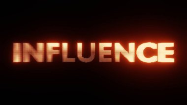 Soyut Parlak Metin INFLUENCE: Ateşli Dijital Tipografi
