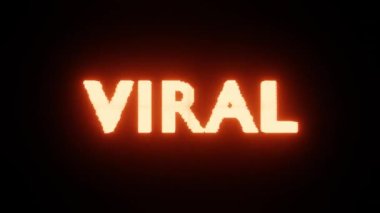 Soyut Parlak Metin VIRAL: Ateşli Dijital Tipografi