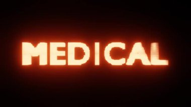 Soyut Parlak Metin MEDICAL: Ateşli Dijital Tipografi