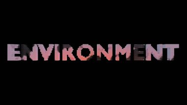 ENVIRONMENT Abstract Pixel Glow: Modern Digital Typography clipart