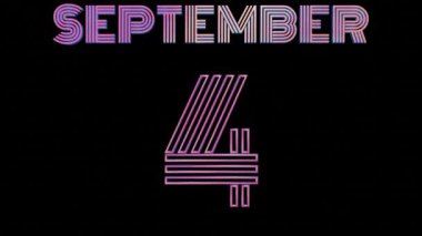 Neon Retro Takvim Döngüsü Canlandırması- Eylül