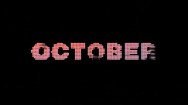 Ekim - 3D Pastel Gradyan İzole Döngü Videosu