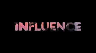 INFLUENCE Soyut Piksel Parıltısı: Modern Dijital Tipografi Döngüsü Animasyonu 