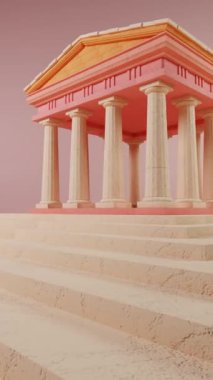 Şeftali Partenon: Pastel 'de Klasik Uyanış