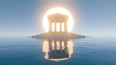 Şafak Tapınağı: Doğan Güneş tarafından aydınlatılan Görkemli Tapınağın 3D Dijital Başyapıtı
