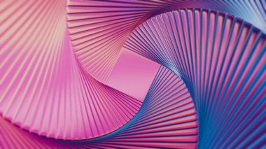 Dinamik Bükülmeler: Birleştirilmiş Şekiller ve Parlak Renklerin Soyut Dijital Sanat Keşfi