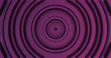 Concentric Circular Destern 'in 3B Soyut Çizimi - Neon Blue ve Purple Geometric Design