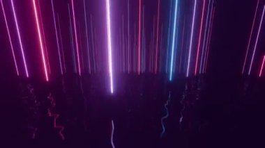 Aydınlatılmış Senfoni: Dikey Işınlar ve Yansıtıcı Dalgalar Arasında Bir Neon Yolculuğu