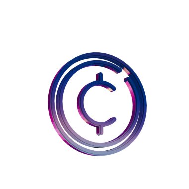 Para Birimi Değişim Simgesi Neon Gradyan Biçimi