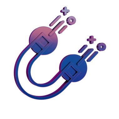 3 Boyutlu Neon Retro Simgesi Mıknatısı