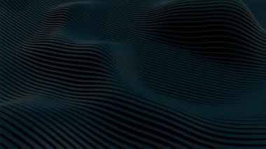 Koyu Derece Renklere sahip 3 Boyutlu Dalgalı Desen