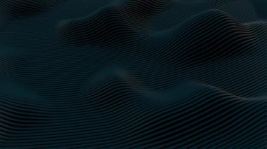 Koyu Derece Renklere sahip 3 Boyutlu Dalgalı Desen