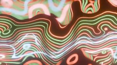 Koyu Derece Renklere sahip 3 Boyutlu Dalgalı Desen