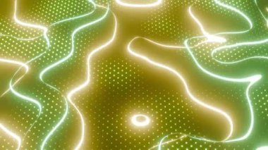 Koyu Derece Renklere sahip 3 Boyutlu Dalgalı Desen