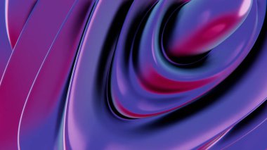 Canlı Renklerle Soyut Akışkan Metalik Kumaş