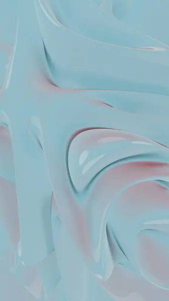 stock image Soft Pastel Abstract Fluid Shapes in Light Blue and Pink